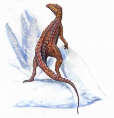 † Scutellosaurus lawleri(vor etwa 201,3 bis 174,1 Millionen Jahren)
